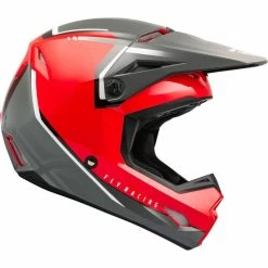 CASQUE FLY KINETIC VISION ROUGE/GRIS ENFANT 2023