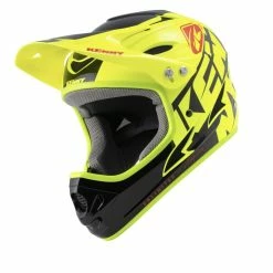 CASQUE KENNY DOWN HILL 2022 GRAPHIC NEON YELLOW -VTT Sales Shop casque kenny down hill 2022 graphic neon yellow 3