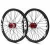 PAIRE DE ROUES PRIDE GRAVITY PRO AERO UD GLOSS DISC - MOYEUX ROUGE