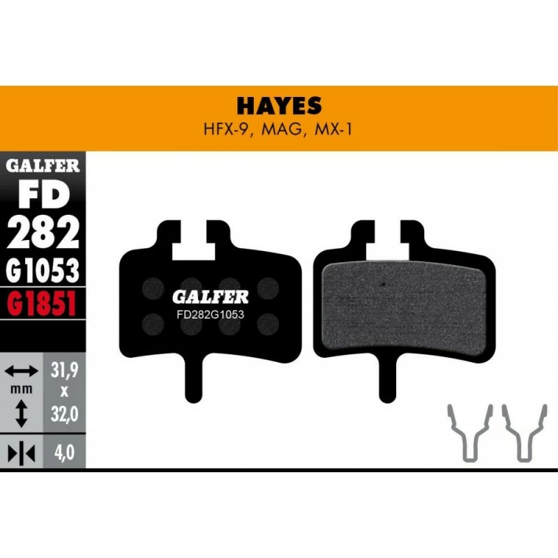 PLAQ DE FREIN . HAYES HFX-9, MAG, MX-1, PROMAX MEC NOIR STD 1 PLAQ DE FREIN . HAYES HFX-9, MAG, MX-1, PROMAX MEC NOIR STD